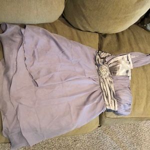 Gray one shoulder dress, as is